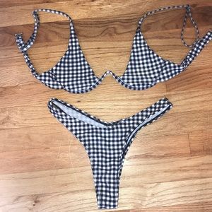 Checkered Underwire Bikini